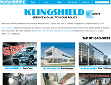Tablet Screenshot of klingshield.com